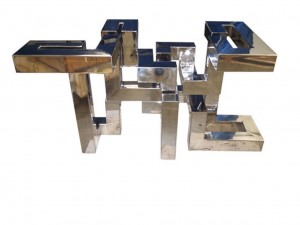 Scultura inox lucidato